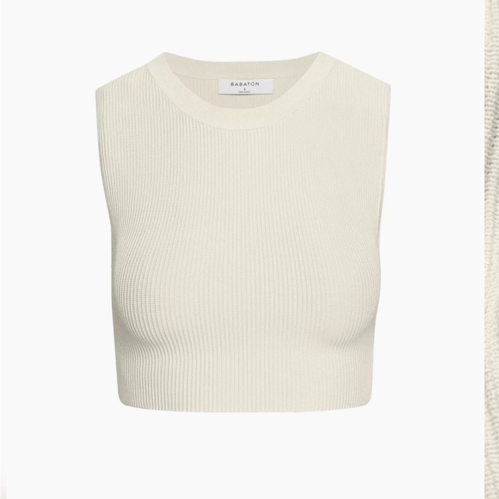 Aritzia Babaton Sculpt knit muscle crop tank